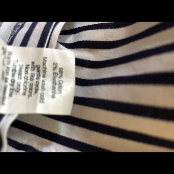 Awesome J Crew Sleeveless striped blouse women’s 4 button front collared - Picture 5 of 8
